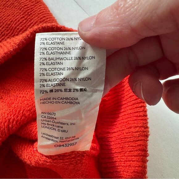 Free People Tomato Red Ottoman Slouchy Tunic Sweater Size Small - Picture 8 of 8